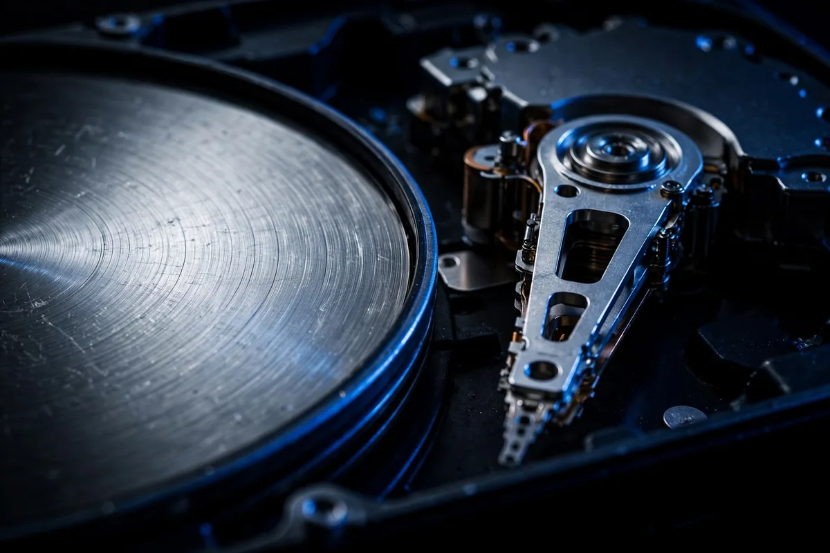 Inside a hard drive